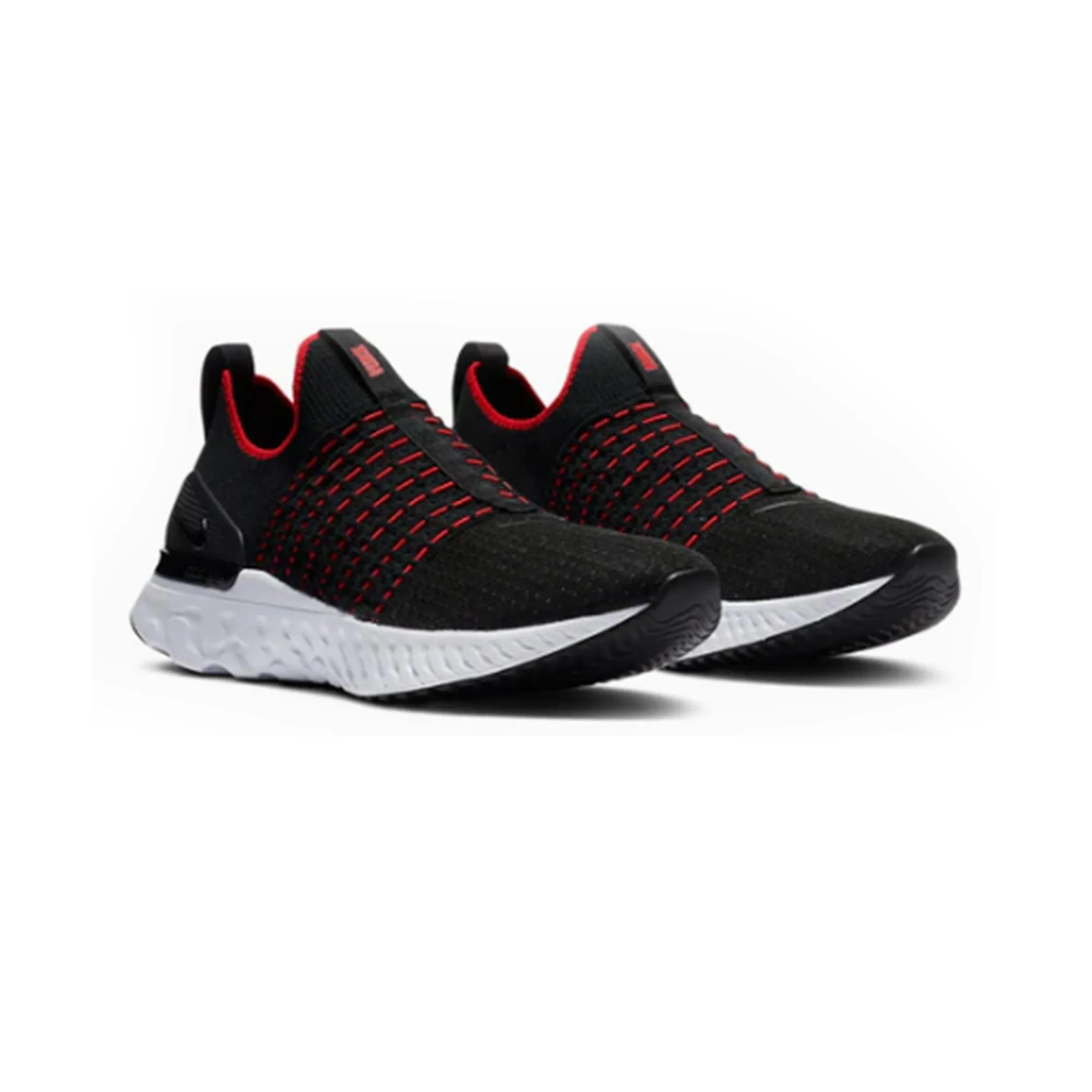 Cushioned Base Road Fit Nike React Phantom Run Flyknit 2 'Black University Red' (2020)