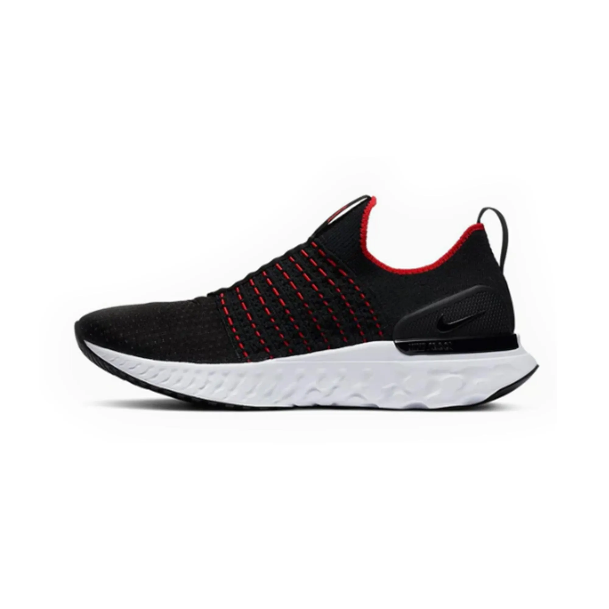 Soft Layers Nike React Phantom Run Flyknit 2 'Black University Red' (2020)