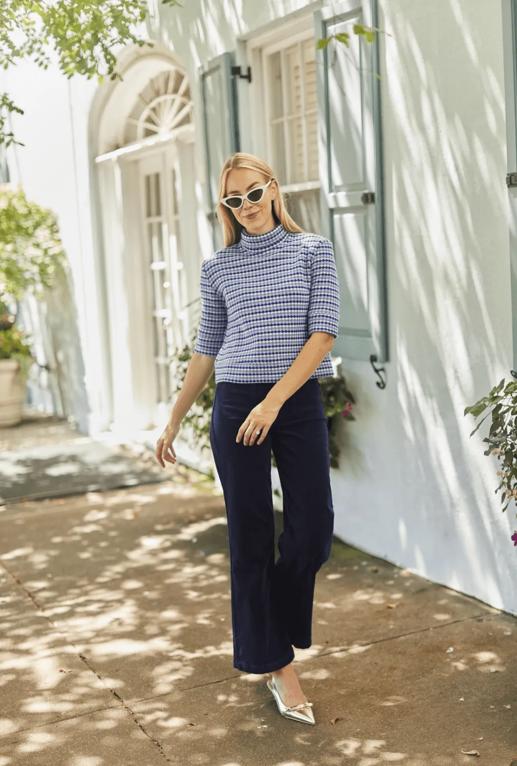 High Rise Sailor Cords - Navy Body Fit Practical Wear