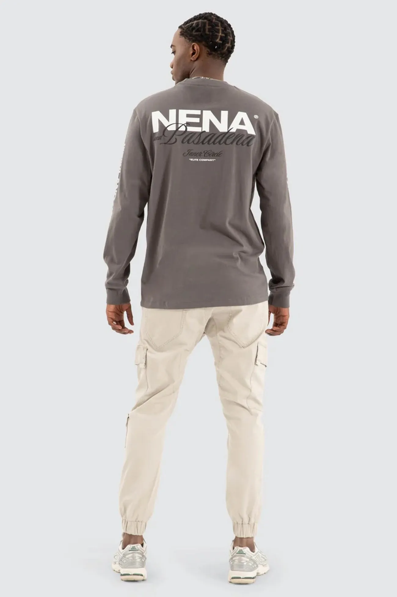 BondedEdges NonChafingTrim Public Relaxed Long Sleeve Tee Charcoal