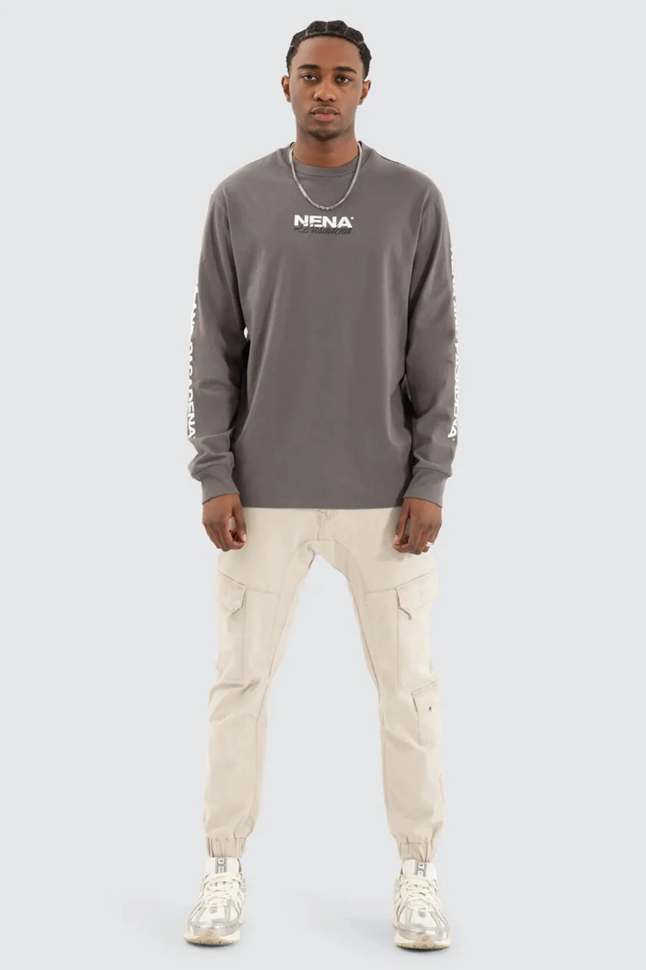 Public Relaxed Long Sleeve Tee Charcoal CarbonNeutral Production