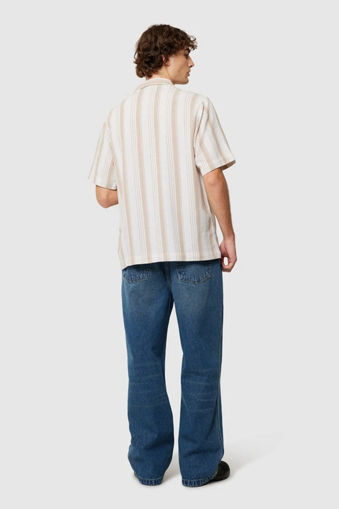 NonScratchSurface Bowler Weave Stripe Shirt Natural