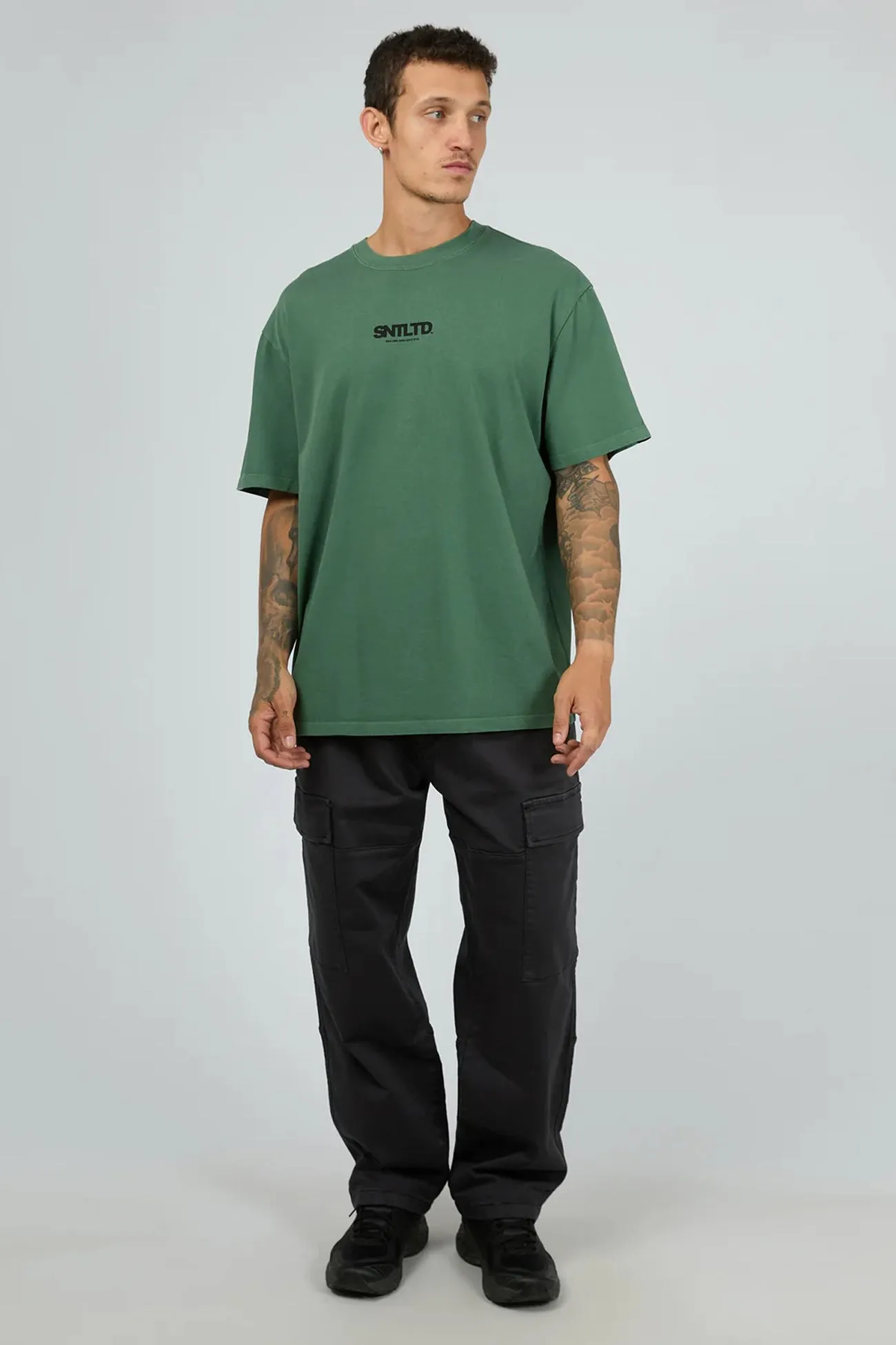 SoftTouchBrushedInterior Squared Tee Green