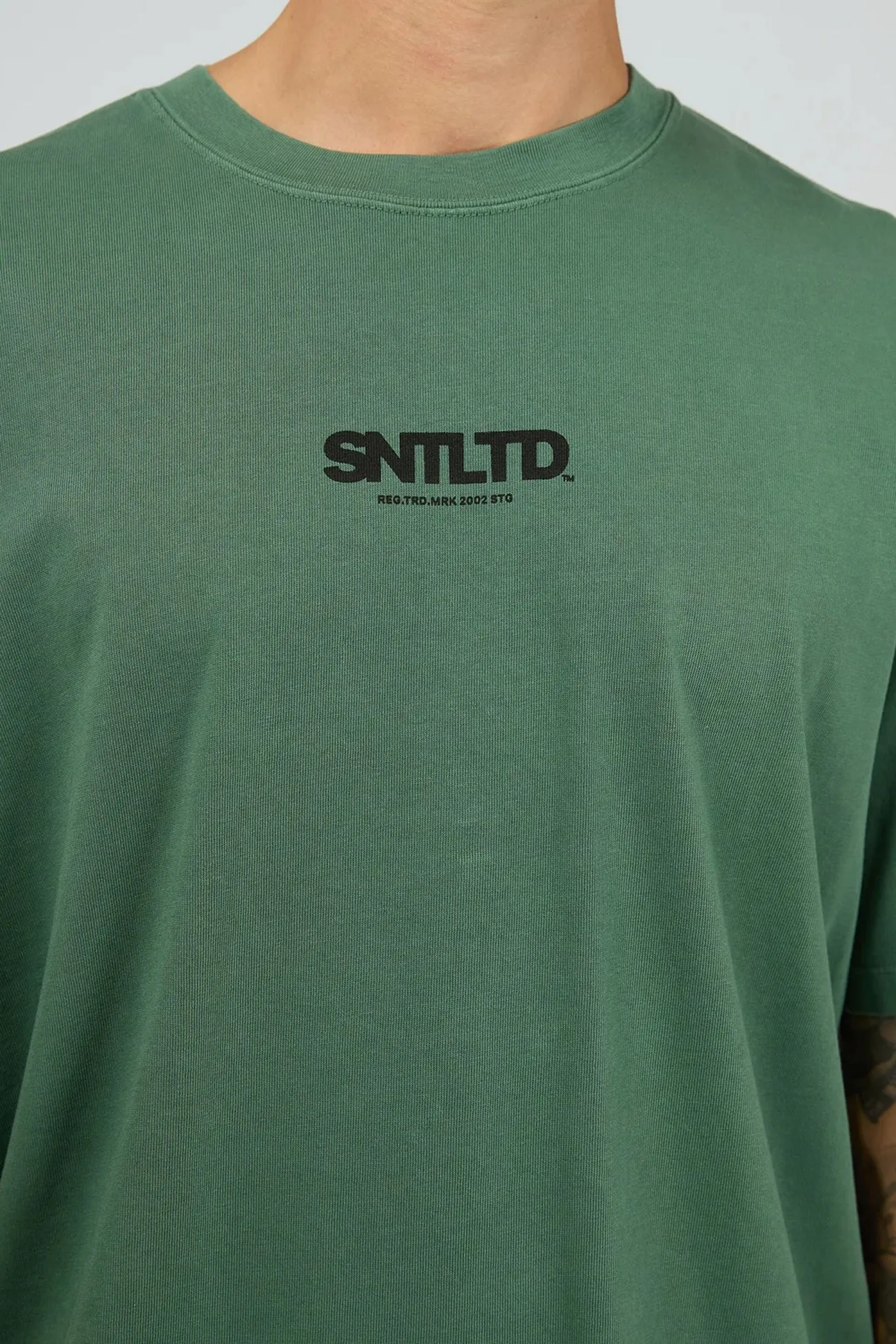 Squared Tee Green AllDayComfort Fitted Tank