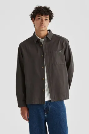 Dylan Long Sleeve Shirt Worn Black Durable Stitching Slim Fit Shirt