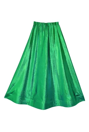Tight Waist Versatile Layer SAMPLE - Birthday Guest Skirt - Green Lame