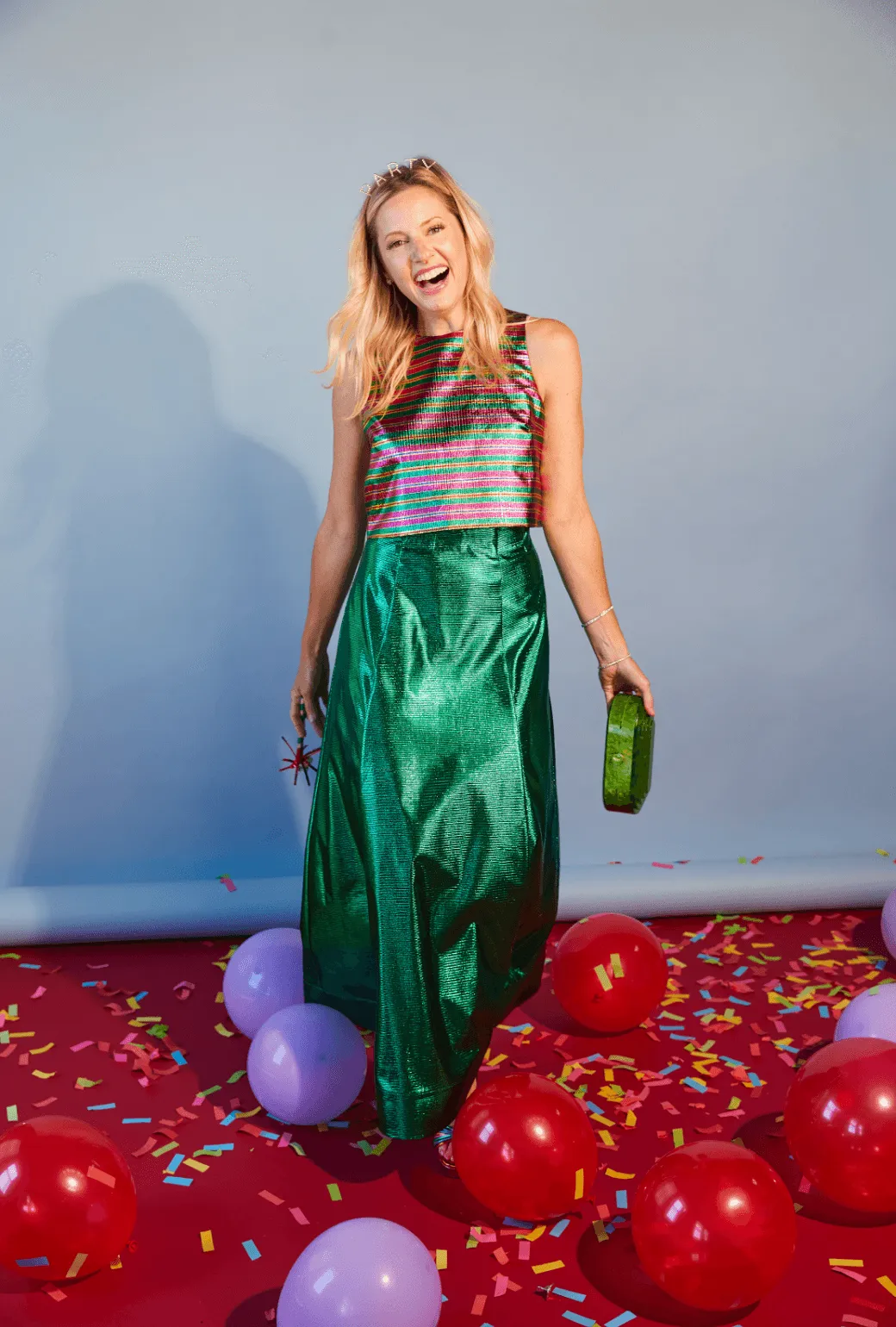 Versatile Fit SAMPLE - Birthday Guest Skirt - Green Lame