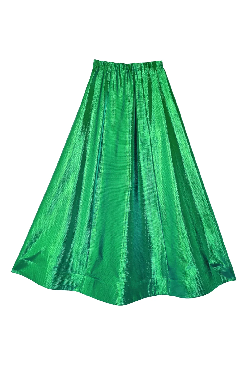 Tight Waist Versatile Layer SAMPLE - Birthday Guest Skirt - Green Lame
