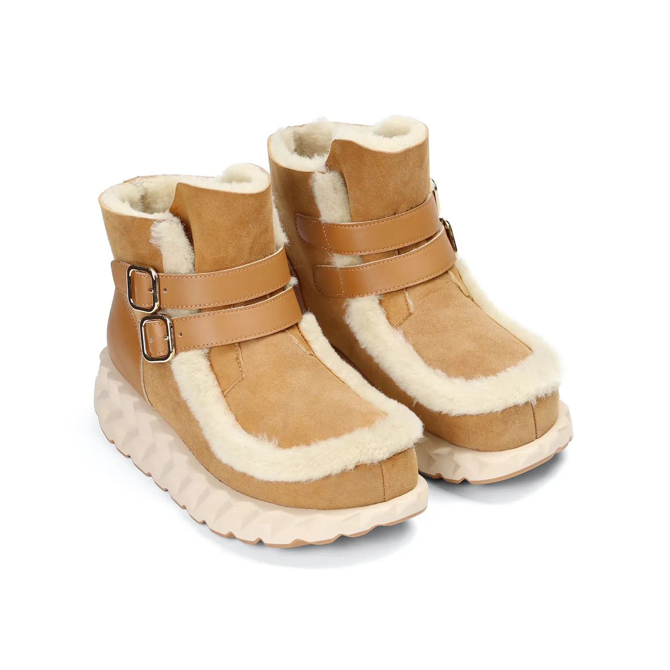 JABARA MONTI CAMEL Multi Season Versatility Cushioned Step Snowy Path