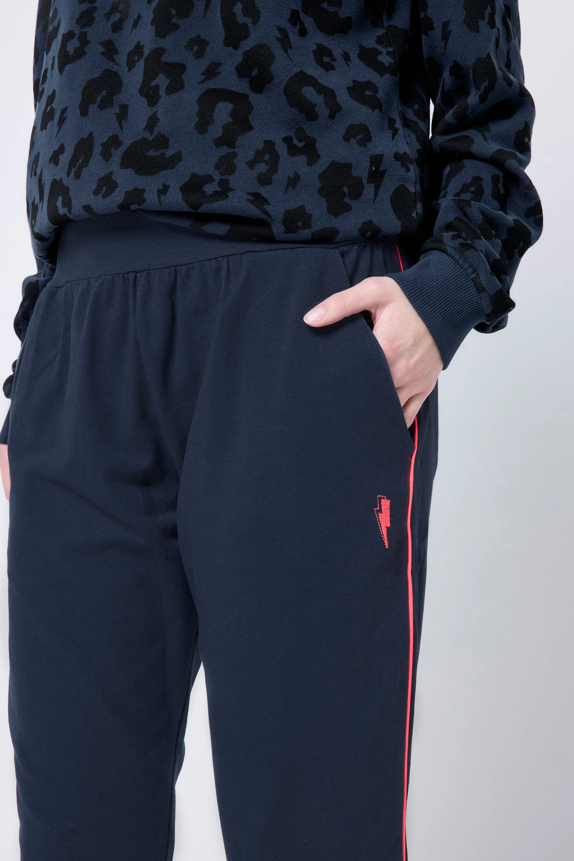 Navy Cosy Joggers Day To Night Relaxed Comfort Wear