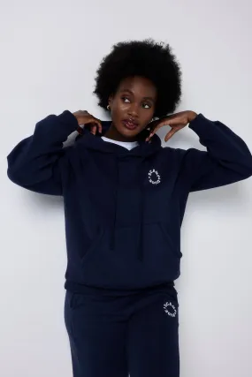 Lion like Navy Scamp & Dude Logo Relaxed Hoodie