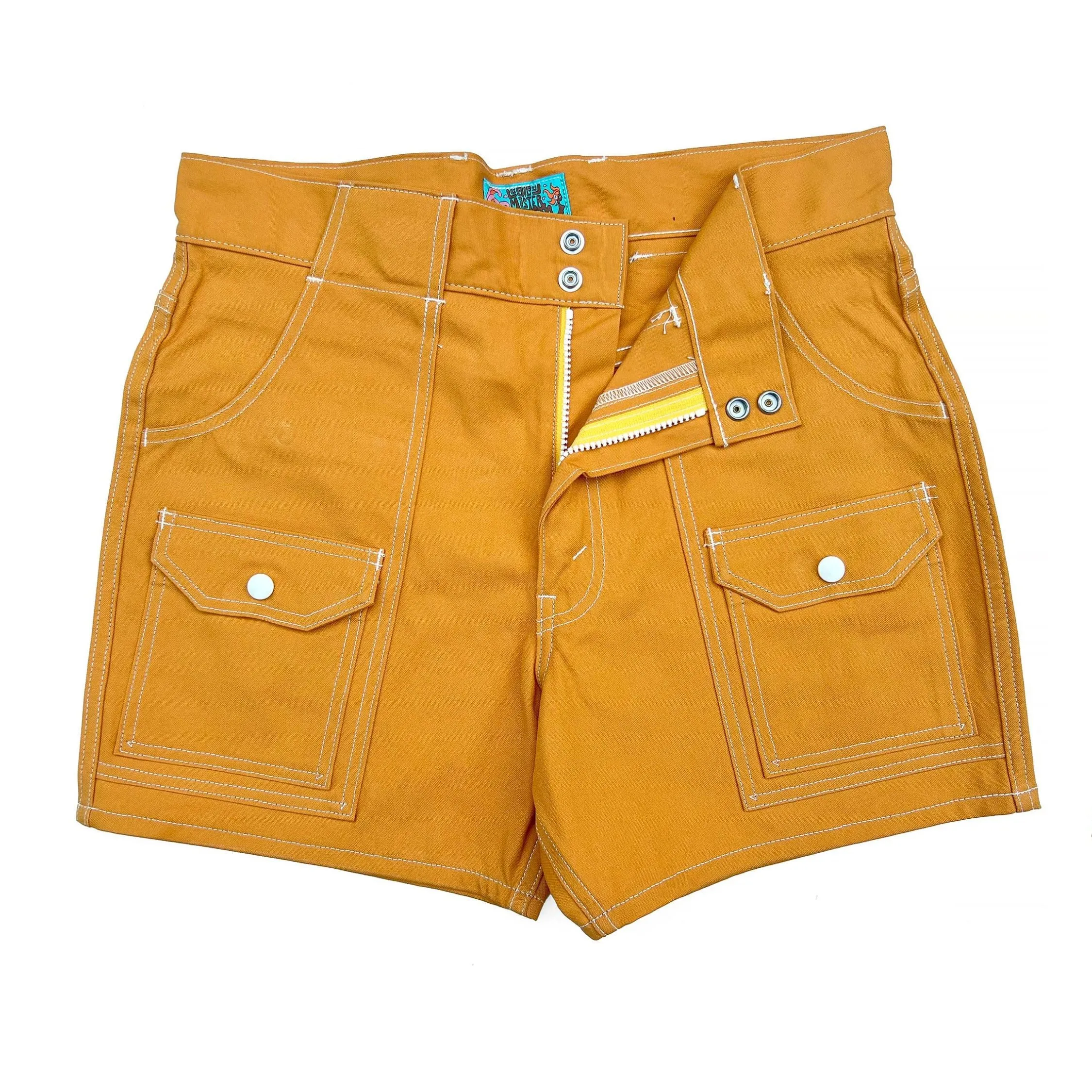 Manureva Deck Shorts "Cooper Ed." - Orange Eco-friendly formal shorts