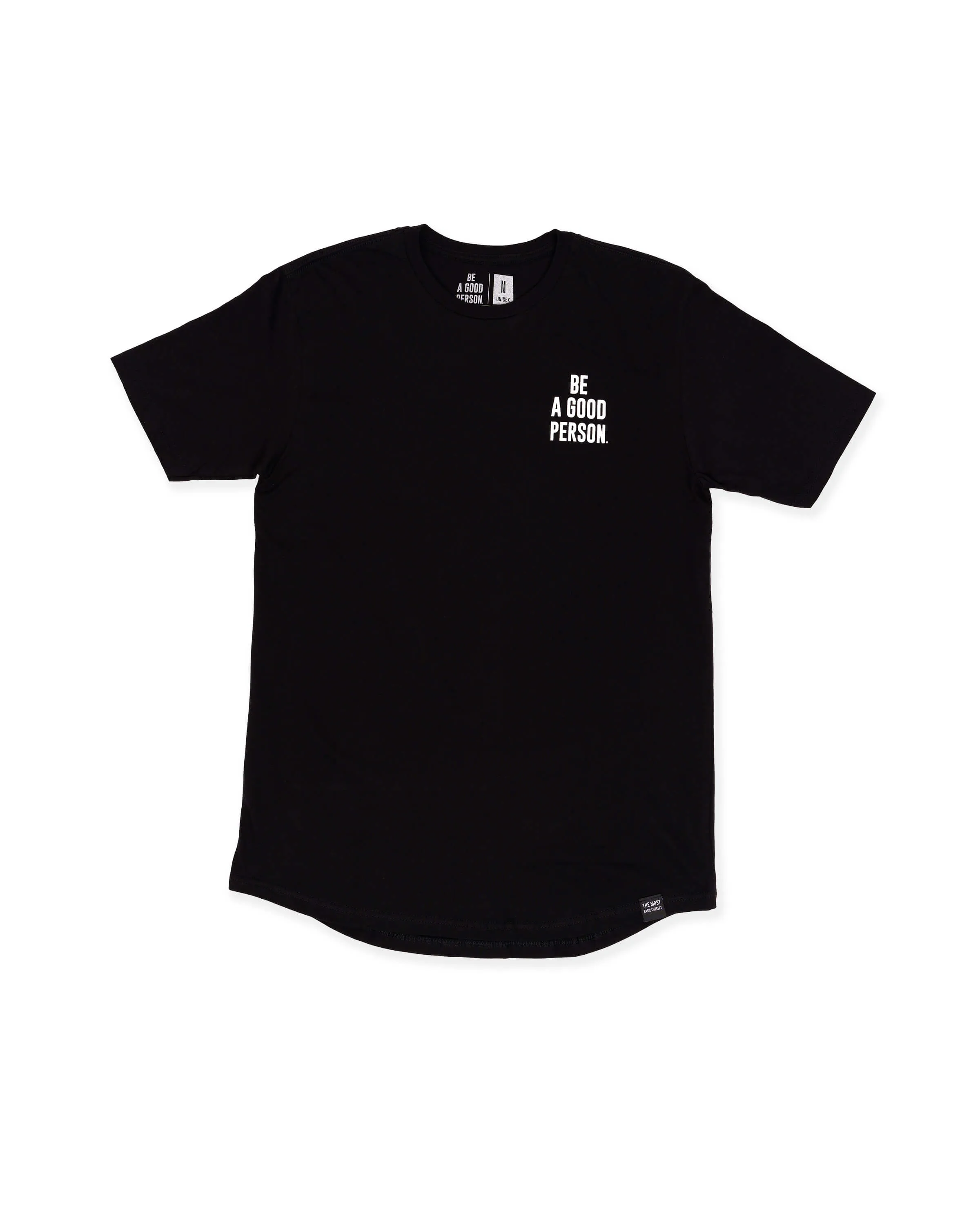 Simple Shirt Signature Lightweight Scallop T-Shirt - Black