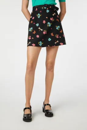 Serena Flora Mini Skirt Abrasion Resistant Fabric Recycled fibers