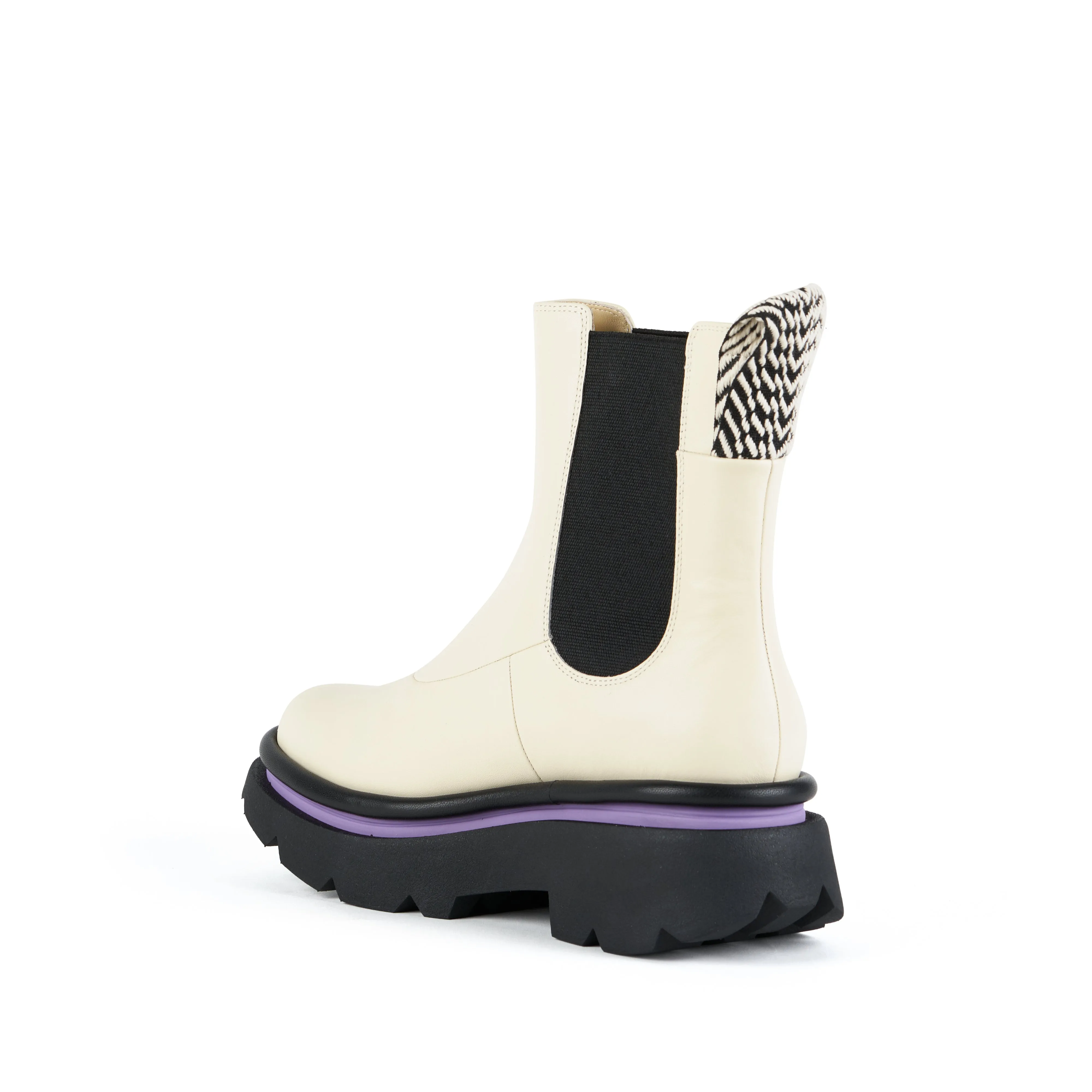 Trendy Look CRUNCH CHELSEA BOOT IVORY