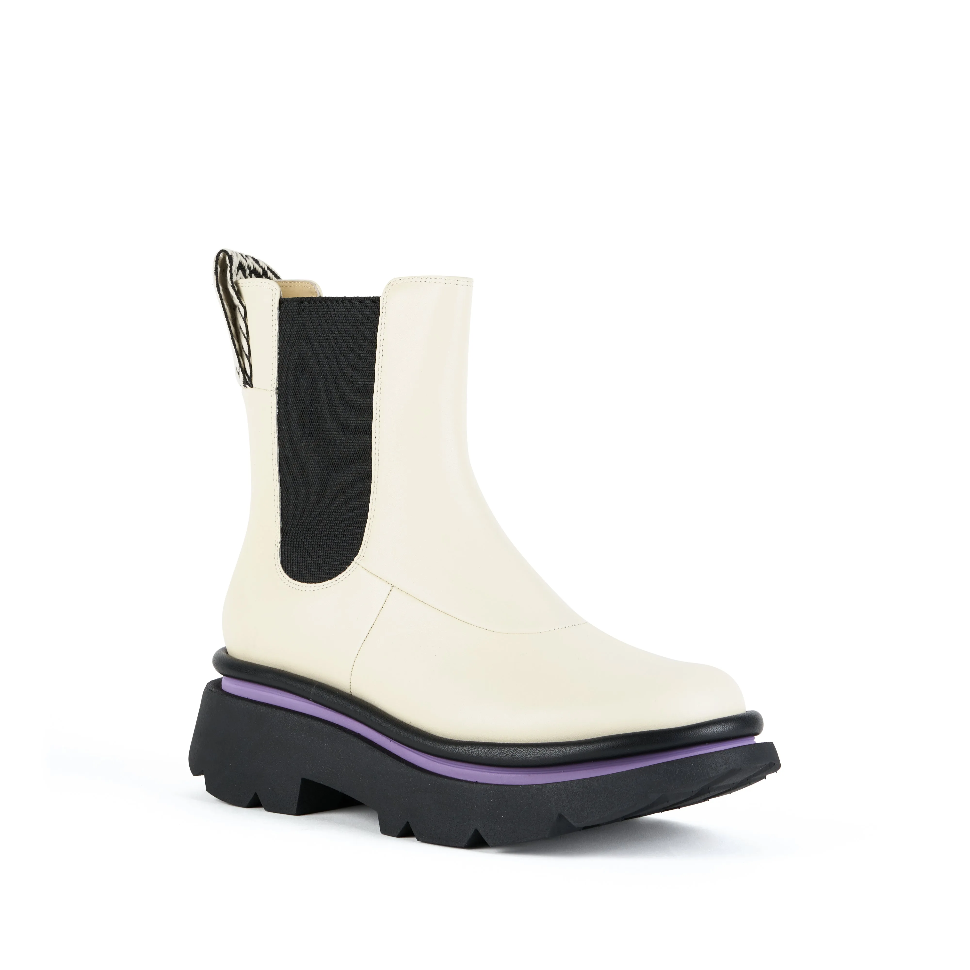CRUNCH CHELSEA BOOT IVORY Seamless Comfort Cold Weather Commuter