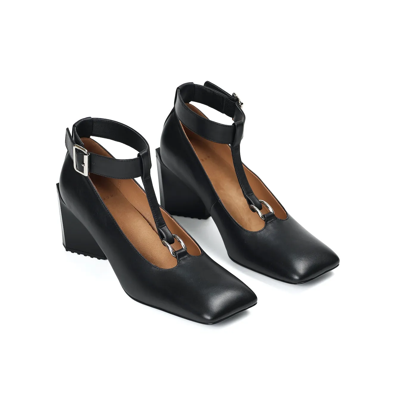 Sexy Platform Heels Foot Protection MIRROR THEA BLACK