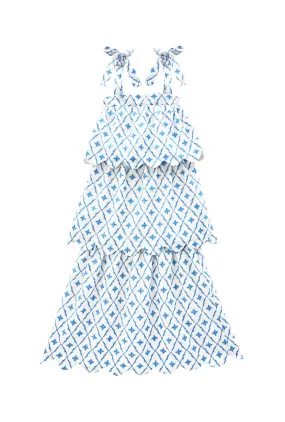 Cool Layers Buru x Kristin Kennedy Scallop Tier Dress - White