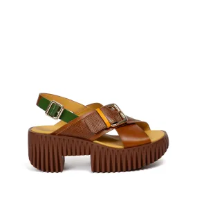 PLIA JUNO BROWN wedge