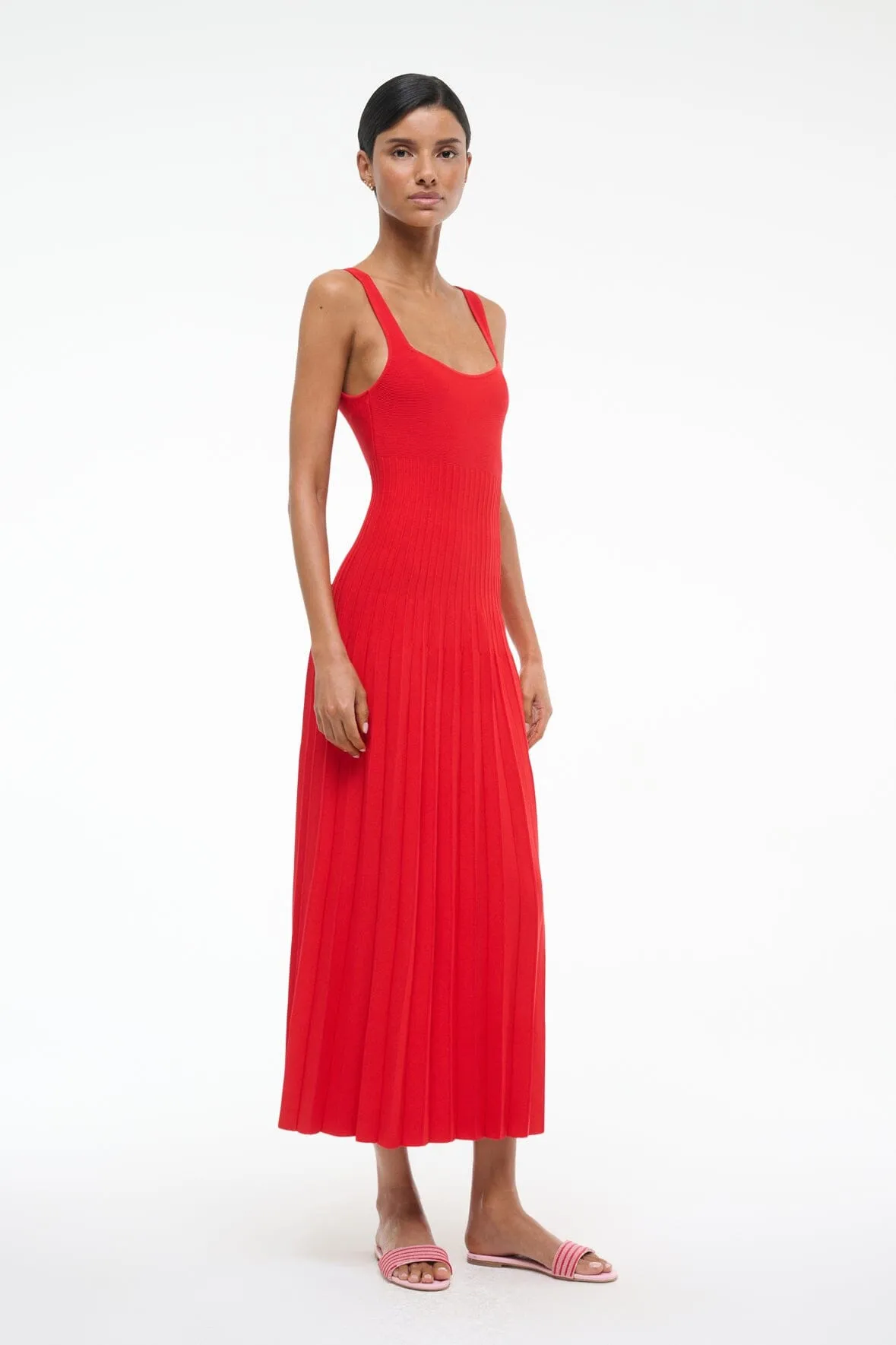 light layering ELLISON DRESS | RED ROSE