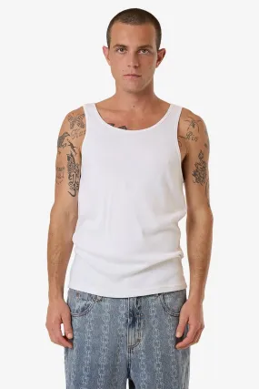Endless Rib Tank White RawHemDetail