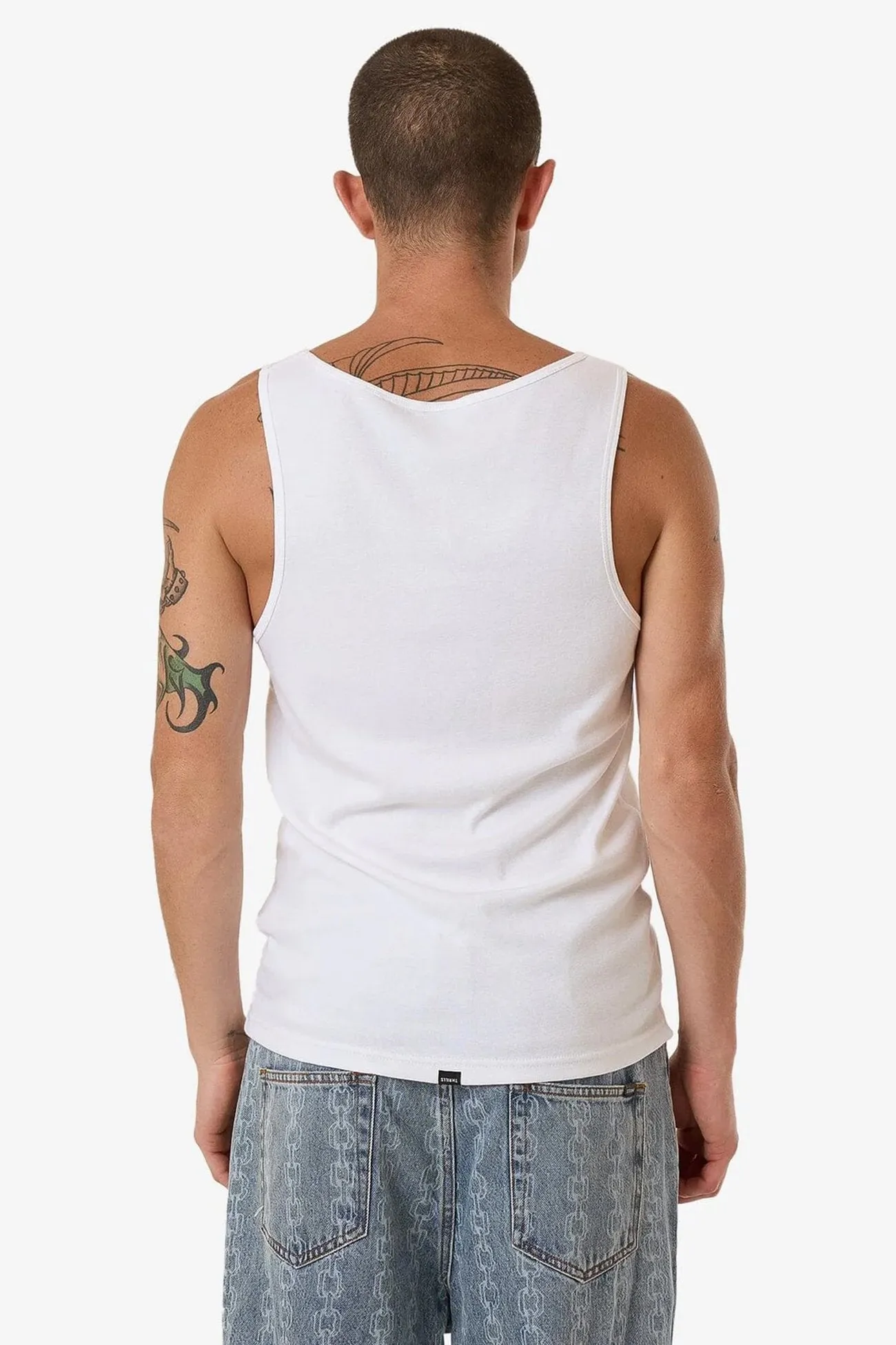 Everyday Jacket Endless Rib Tank White