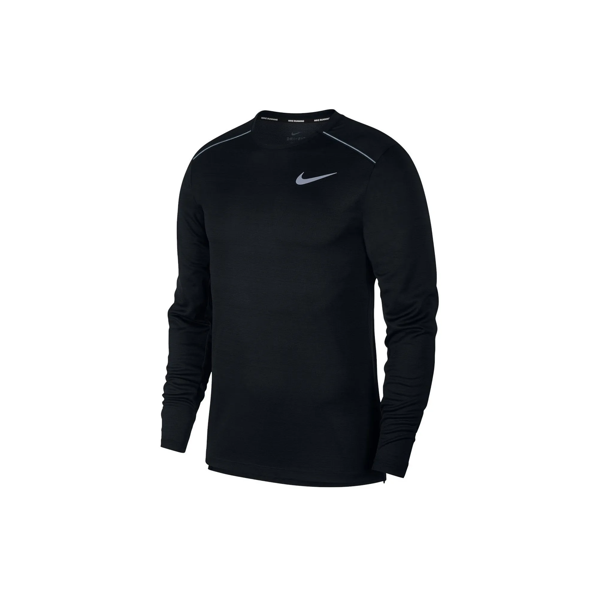 Nike Dri-FIT Miler Long-Sleeve Running Top 'Black' Compression Resistant EVA