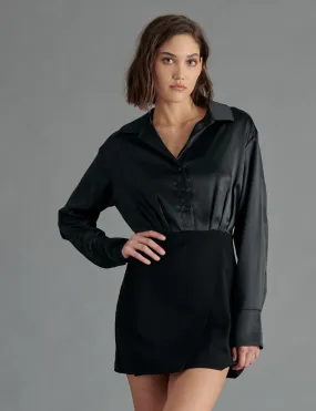 Fashionable Cut Evening Tone Enzo Dress, Black