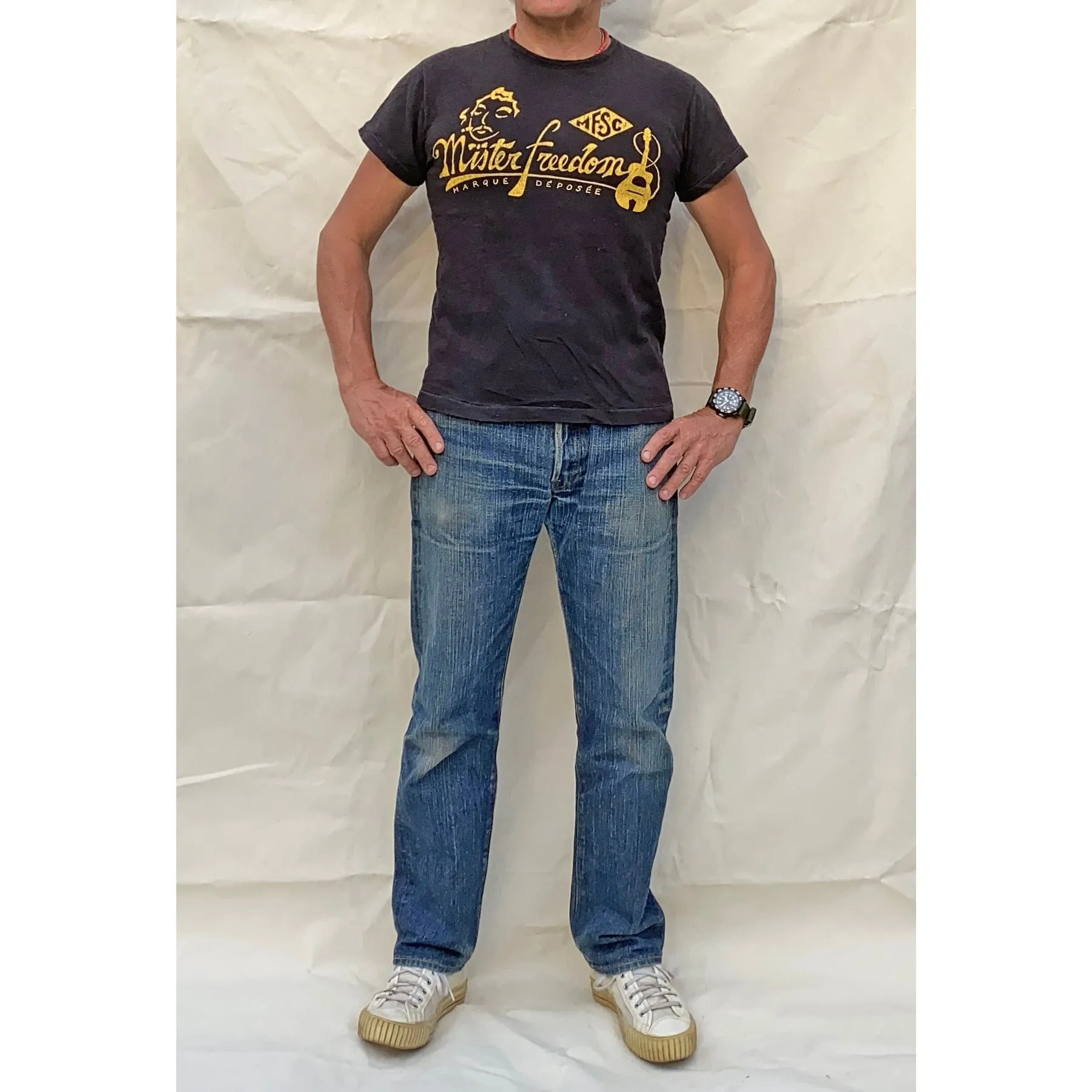 LowProfile Zipper Shop Tee "Gypsy Blues" White