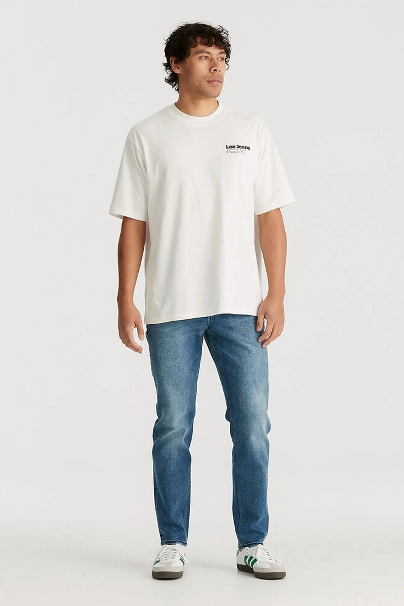 Z-Three Relaxed Jean Bang Blue Button front