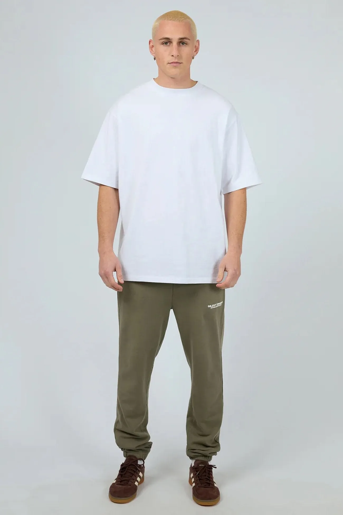 Essential Theory Track Pant Khaki Recycled Polyester Flexible Knees