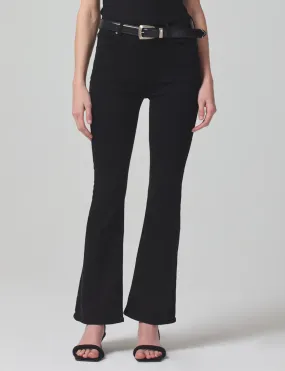 Lilah High Rise Bootcut, Plush Black Sustainable Dye Methods Earthy Modern Minimalist Office Wear