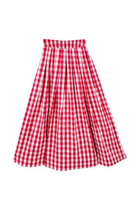 Chic Look Buru x Val The Gen Skirt - Red Gingham