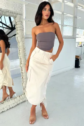 Tari Midi Skirt - Beige Soft Mood