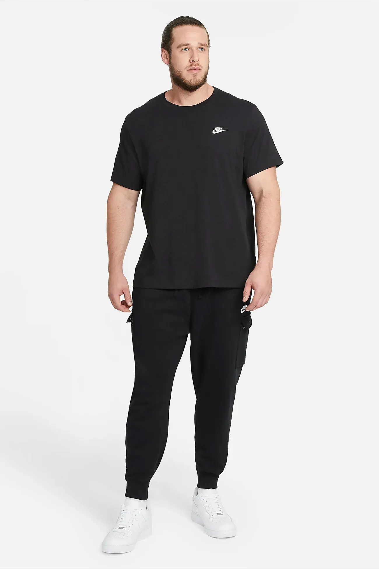 Nike Sportswear Club Tee Black Luxurious Feel Four Way Stretch Fabric