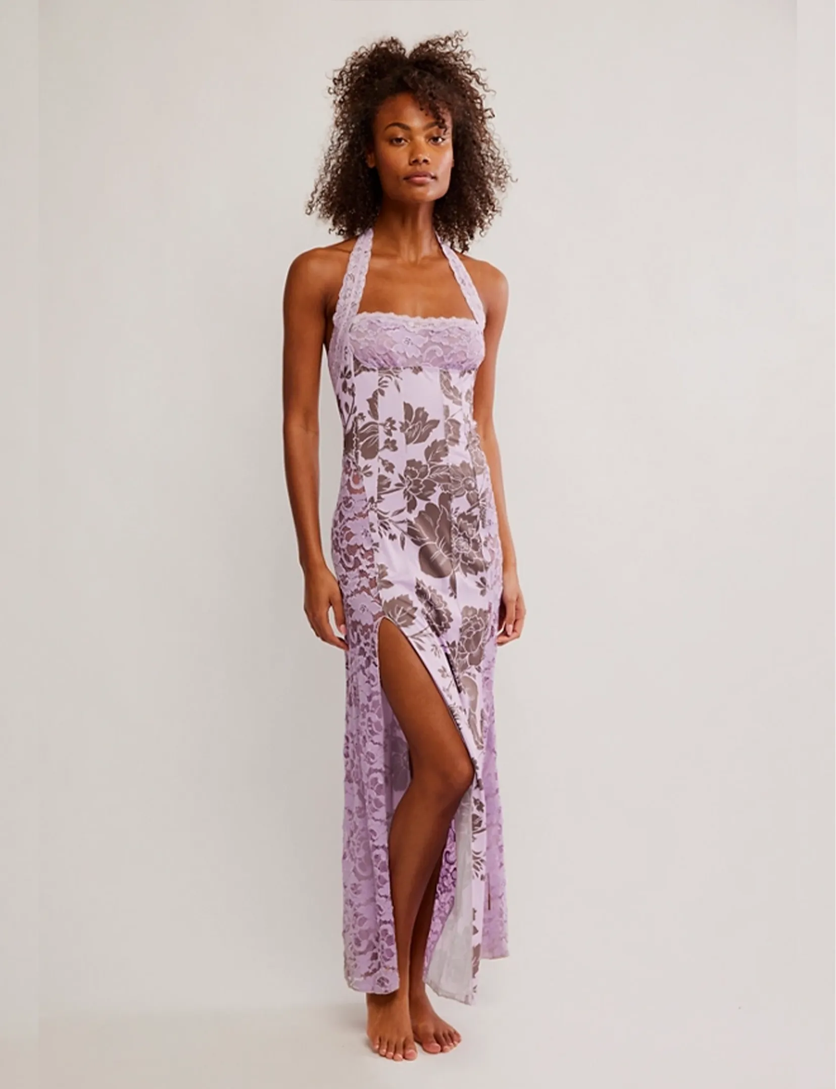 Lightweight Fit UVProtectiveLayer Love You Most Printed Maxi, Lavender/Combo