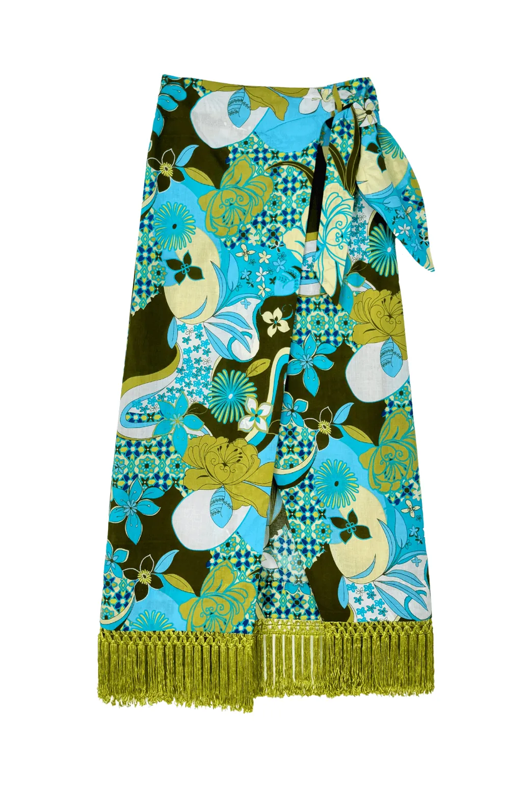 Fringed Sarong - 60's Floral Professional Wear