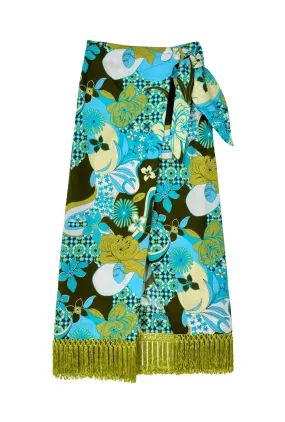 Fringed Sarong - 60's Floral Professional Wear