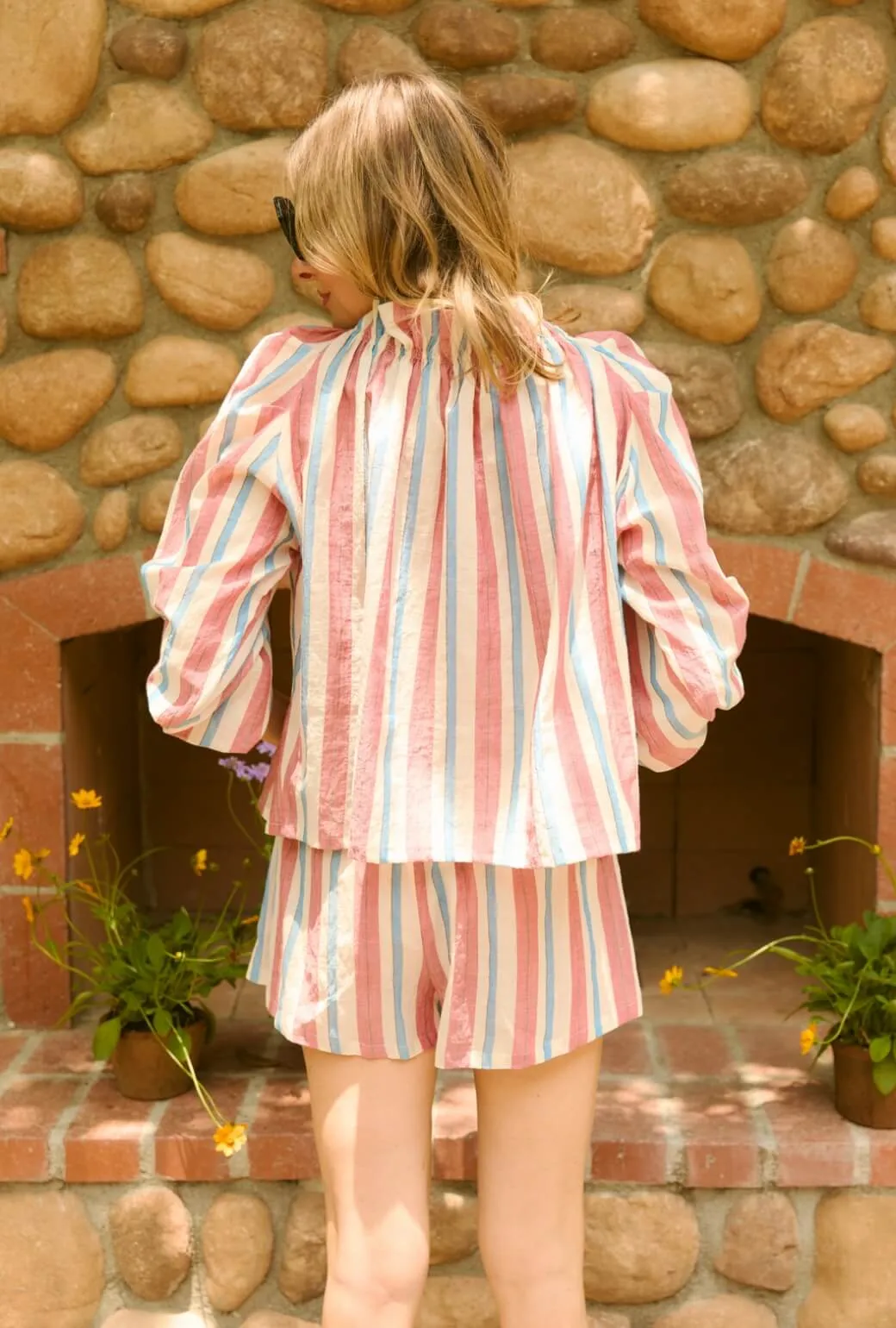 Everyday Shorts - RWB Stripe DoubleLayeredKnees Basic Stretch