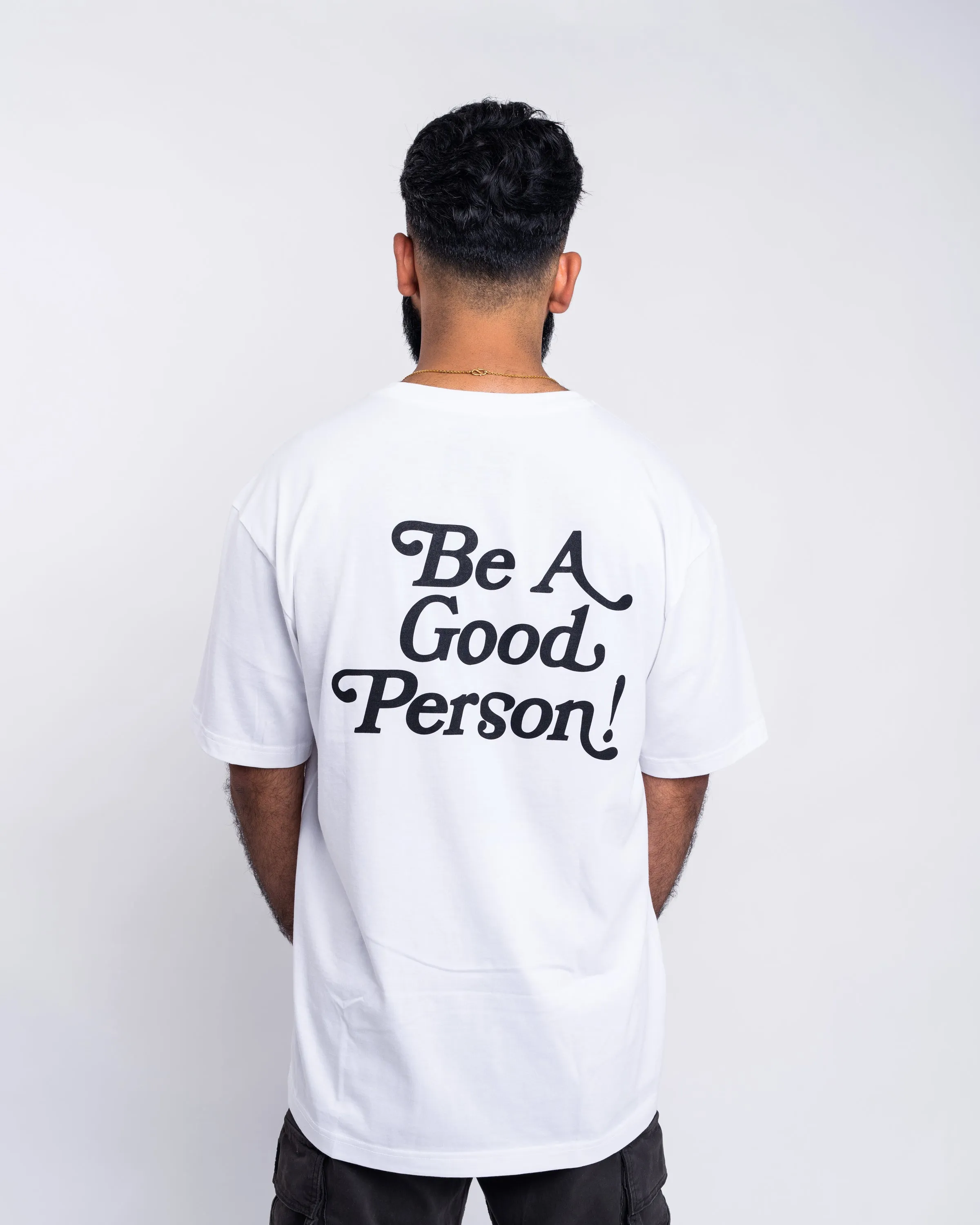 Distressed Texture Exclamation T-Shirt - White