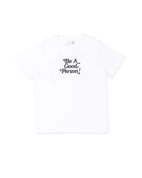 Contoured Armhole Design Exclamation T-Shirt - White
