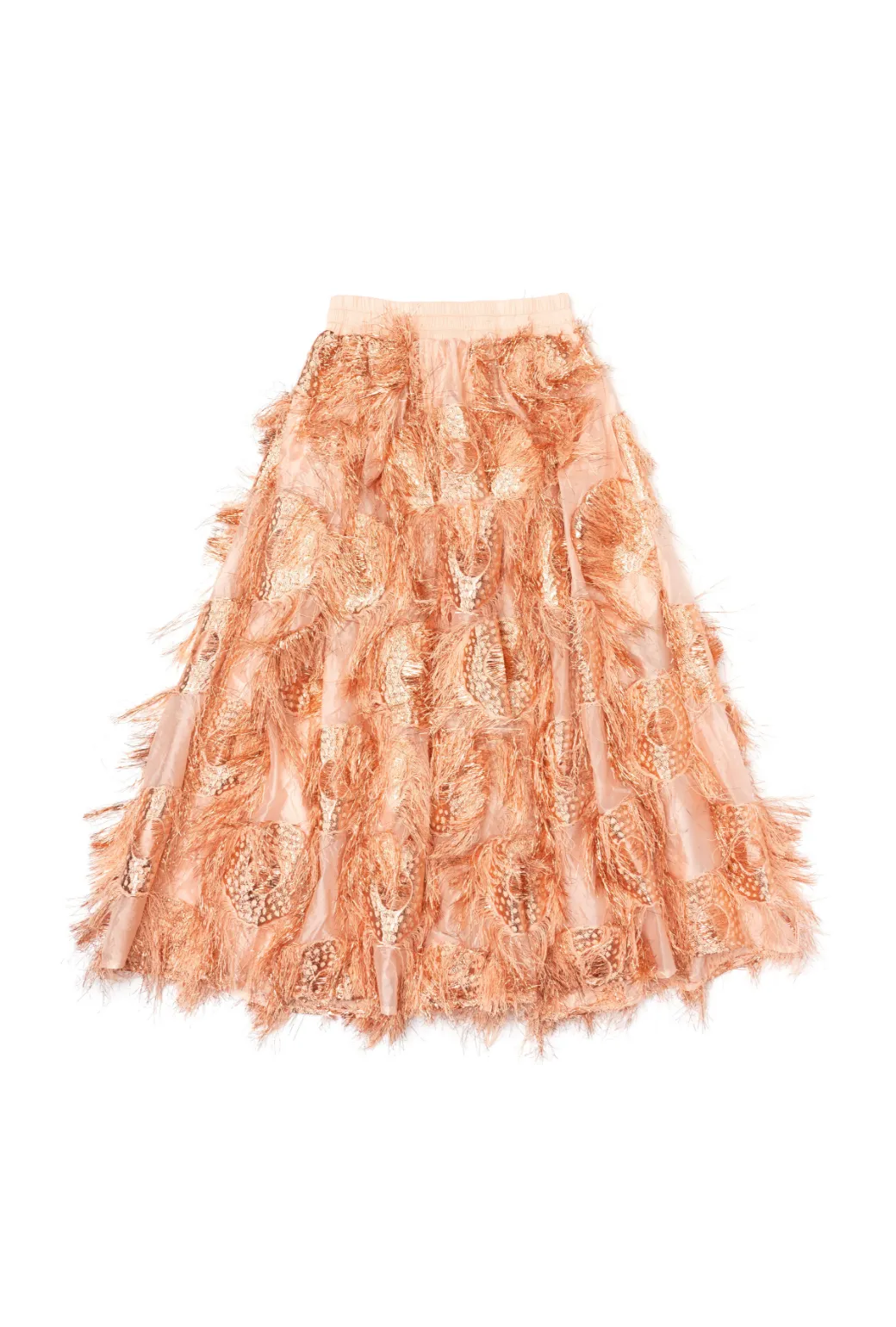 Eyelash Elastic Waist Skirt - Rose Gold Performance Support Perfect Design