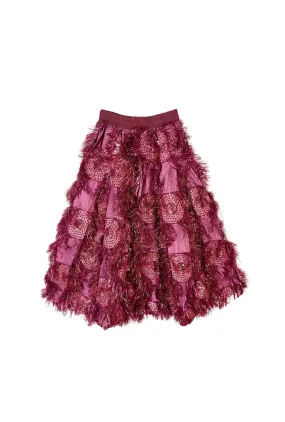Layer Ready Eyelash Skirt - Bordeaux Eyelash
