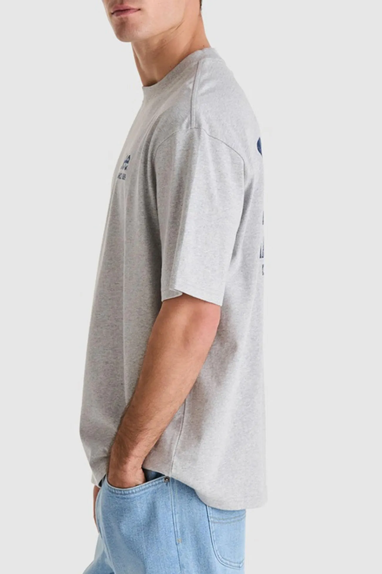 Fade Away Baggy Tee Grey Marle FourWayStretch Fade Resistant Coating