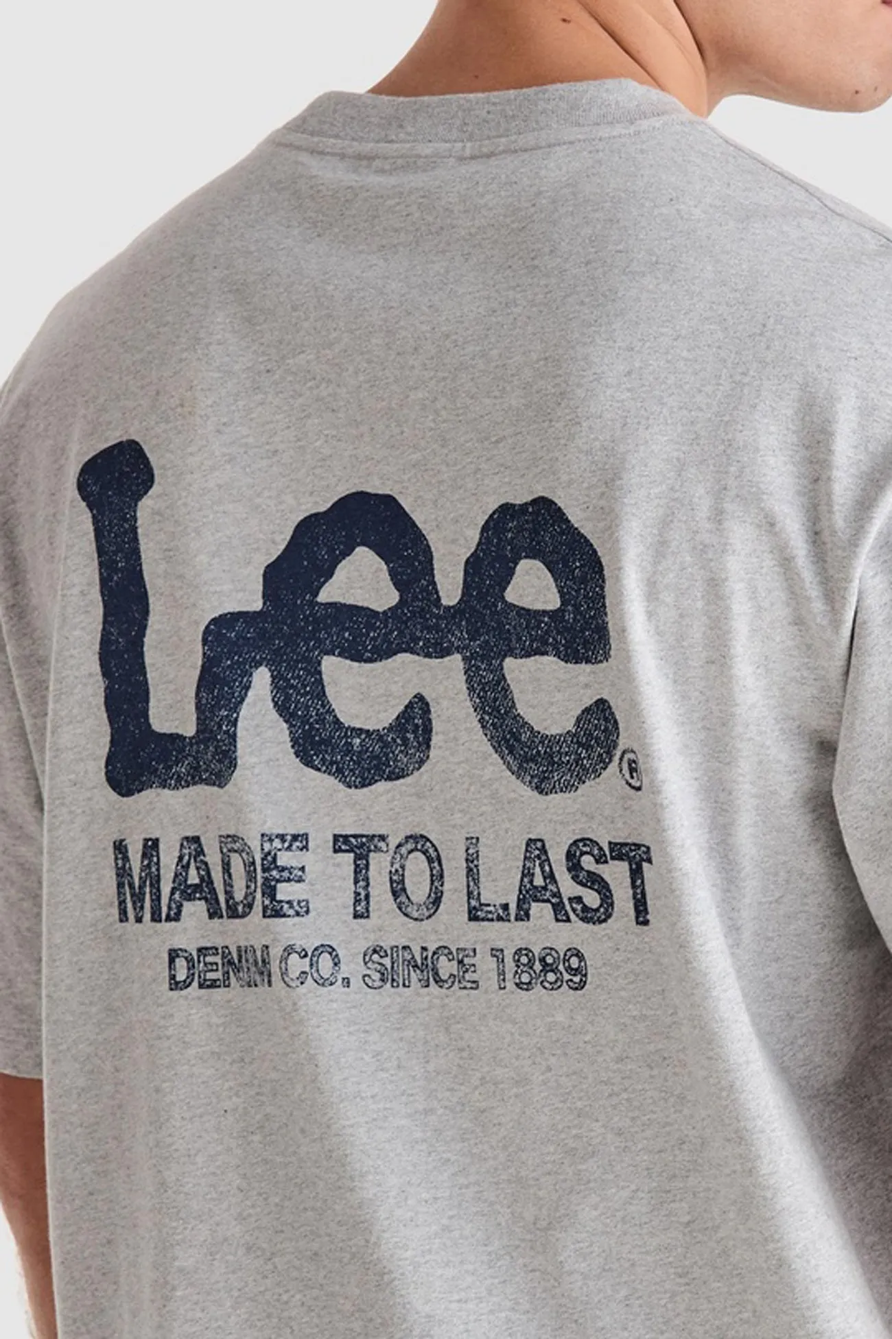 Fade Away Baggy Tee Grey Marle LowProfileSeams AntiPill Surface