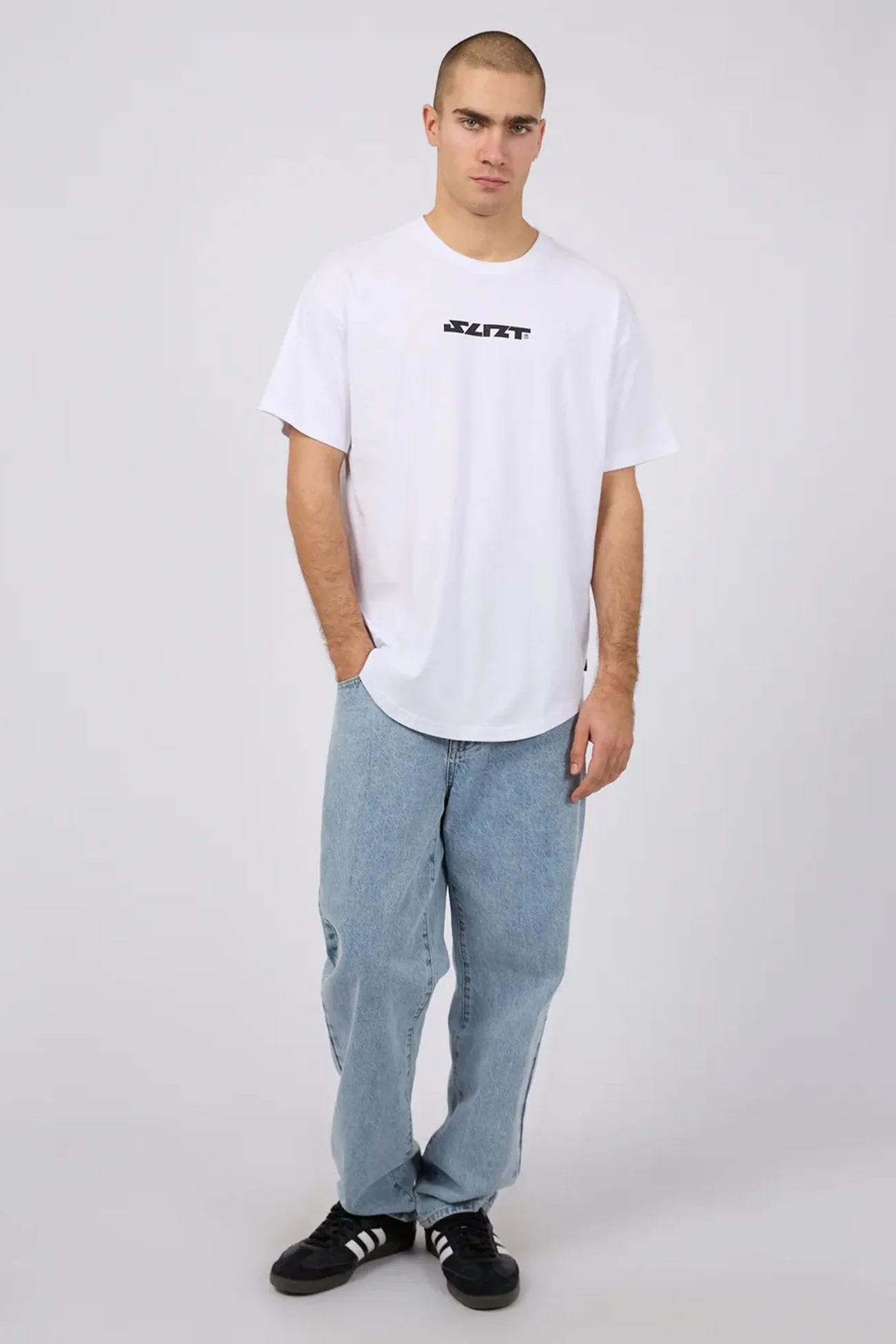 Comfortable Cut Organic Cotton Fiber Fade Tee White