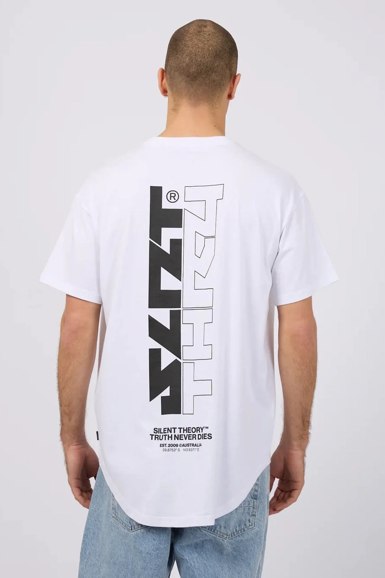 Fade Tee White Gym Wear BreathableMeshPanel