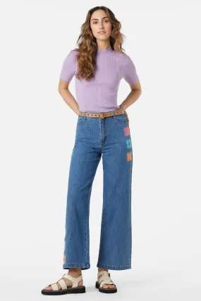 Classic Fit Water-resistant Betty Emb Jean