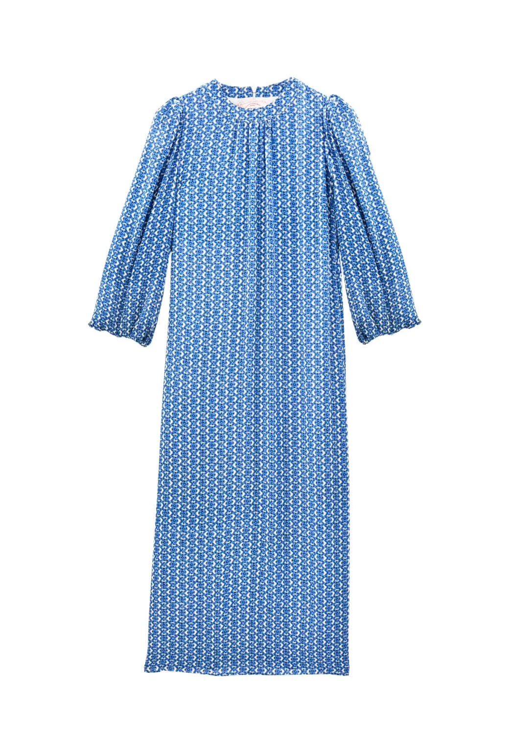 Light Elegance Buru x Kristin Kennedy The Kristin Dress - Blue Lattice