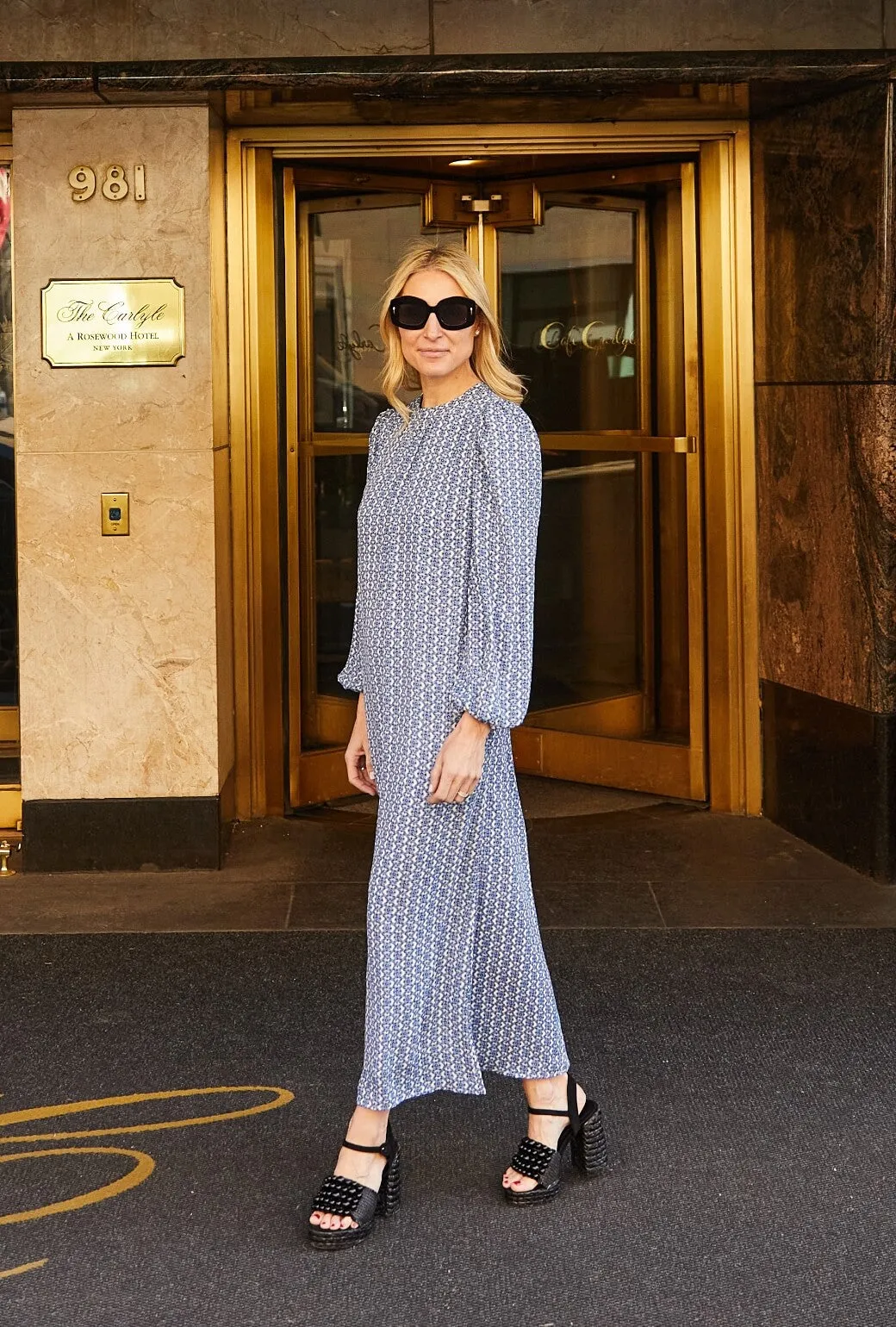 Smart and Chic All-Day Wear Buru x Kristin Kennedy The Kristin Dress - Blue Lattice